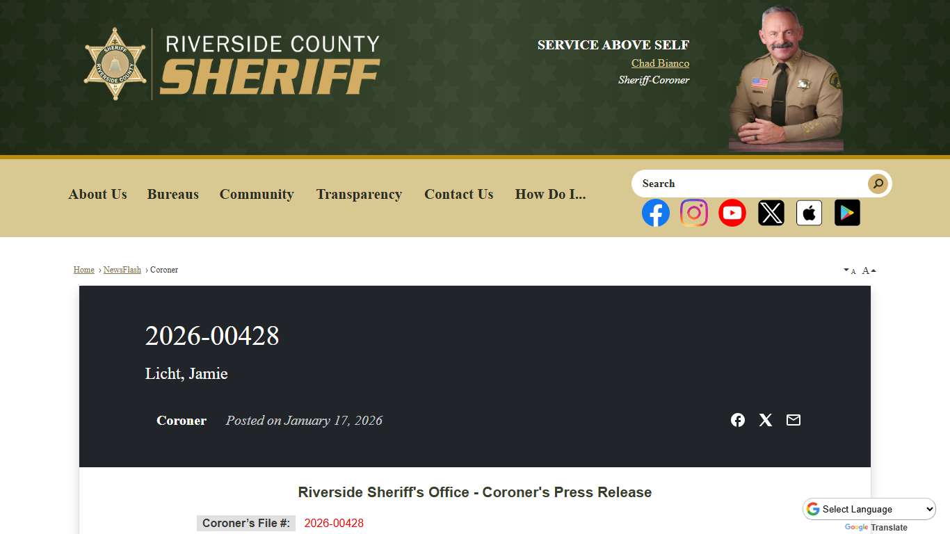 2026-00428 • Riverside County Sheriff, CA
