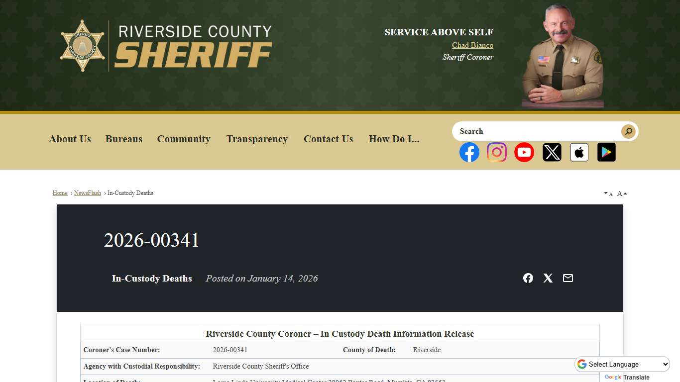 2026-00341 • Riverside County Sheriff, CA